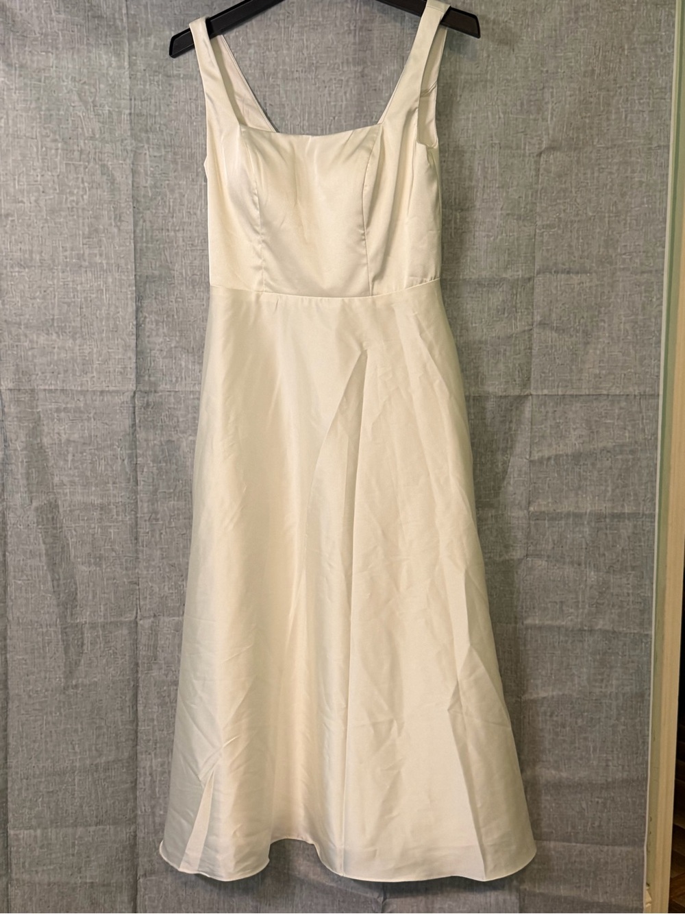 ❤️Elegant Ivory‎ Square-Neck A-Line Dress.